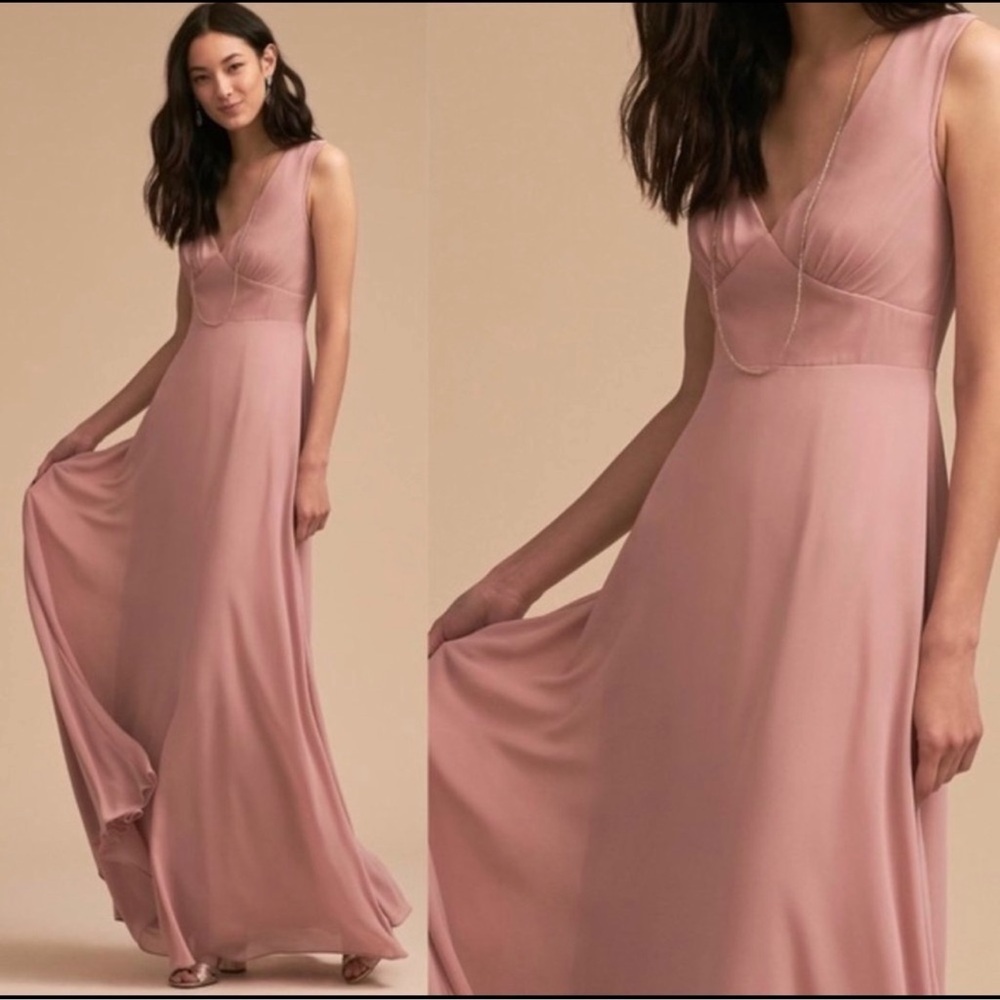 BHLDN Anthropologie Pale Pink Capulet Dress Size S